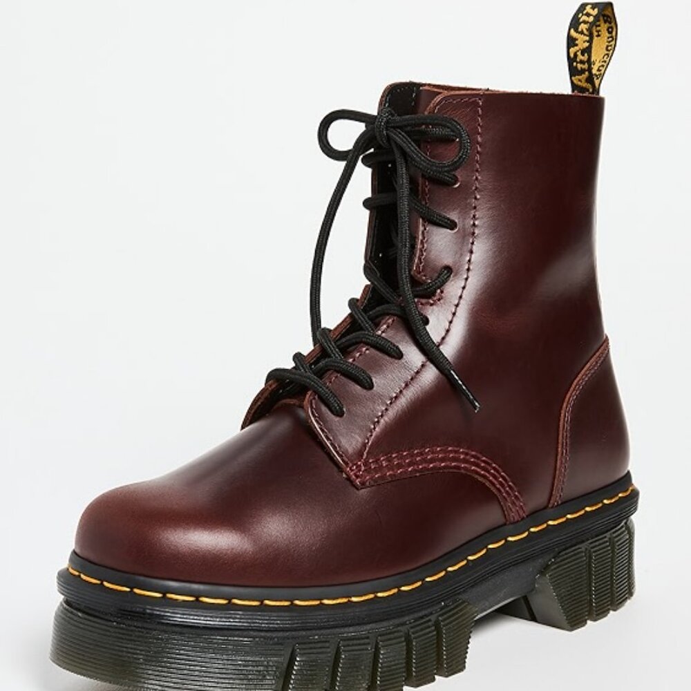 NIB DR. MARTENS WOMEN'S AUDRICK 8 EYE PLATFORM LACE UP COMBAT BOOTS - Picture 4 of 9